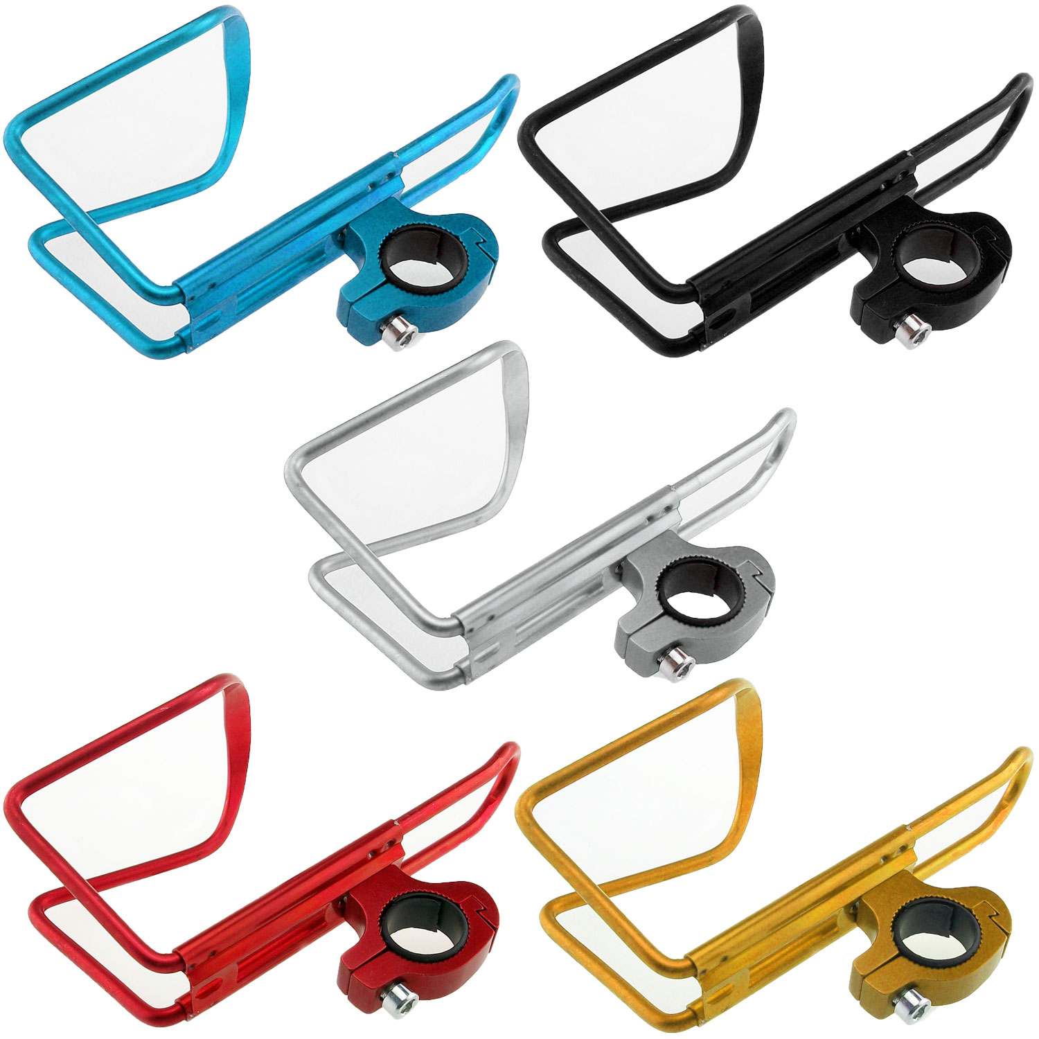 TrendBox Set of 5 Colors Alloy Bicycle Bike Water Bottle Cage For