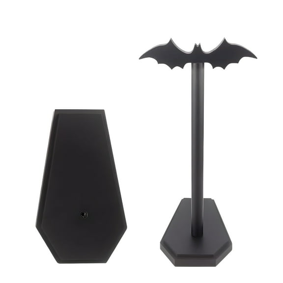 Wooden Paper Towel Holder Gothic Home Decor With Detachable Topper And Bat Accent For Oddities Curiosities Ideal Kitchen Bathroom Living Room Accessory