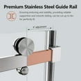 thumbnail image 6 of 56-60" W * 74" H Frameless Single Sliding Shower Doors, Bathroom Sliding Shower Door, 5/16" (8mm) Thick SGCC Tempered Glass Door, 6 of 9