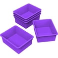 thumbnail image 1 of Storex Plateau de Rangement Profond, Format Lettre, 10 x 13 x 5 Pouces, Violet, Lot de 5, 1 of 1
