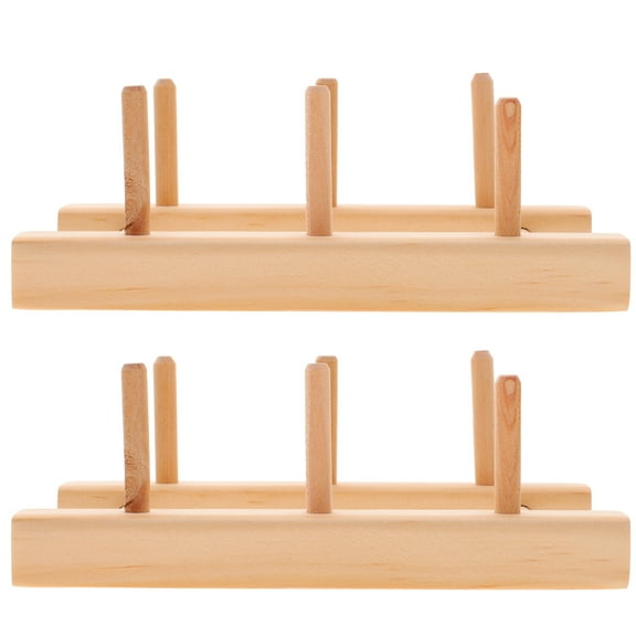 2pcs Spool wooden Holder Embroidery Thread  Organizing Rack Sewing Thread Organizer
