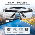 thumbnail image 4 of Gafas de seguridad TAIGAOASIS con lentes de cobertura total antivaho, paquete de 12, 4 of 7