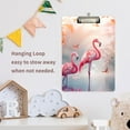 thumbnail image 2 of ALAZA Plastic Clipboard A4 Letter Size Decorative Clipboards for Students Women Men 9" x 12.5" Cartoon Flamingos Tropical Trees, 2 of 6