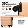 thumbnail image 4 of Tripcomp Hardside Luggage Set 3-Piece Set(21/25/29) Lightweight Suitcase 4-Wheeled Suitcase Set(Pink), 4 of 8