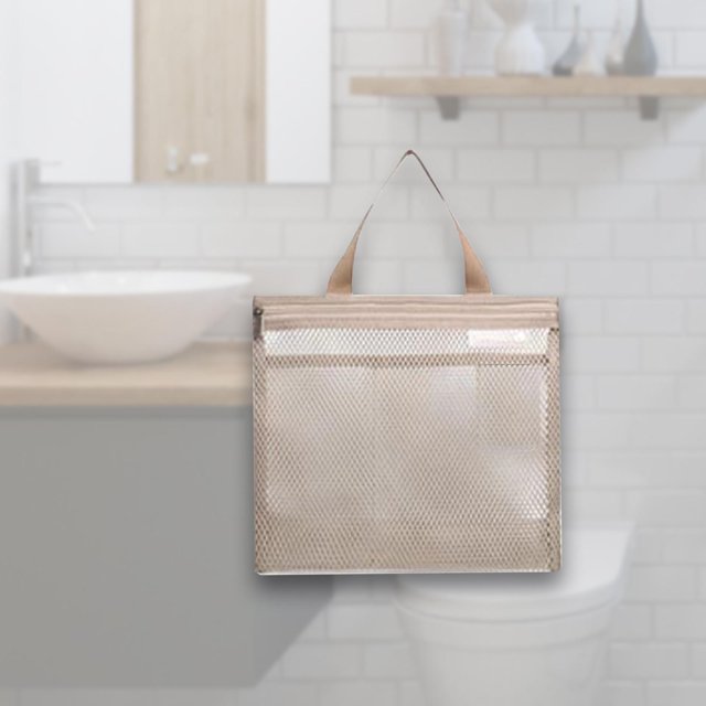 Bolso cosmético portátil del artículo de tocador del organizador del cosmético del bolso del totalizador de la playa de para el día de fiesta Caqui