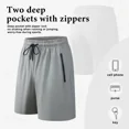thumbnail image 2 of 2 Pack Men's Athletic Shorts Mesh Workout Gym Activewear Basketball Shorts With Zipper Pockets, 2 of 7