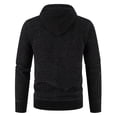 thumbnail image 5 of DHFJKG Mens Zip Up Hooded Sweater Jackets With Fuzzy Lining Solid Color Warm Cardigan Knitted Hoodies Coat With Pockets Classic Outerwear, 5 of 5
