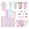 thumbnail image 1 of The Peanutshell Newborn Baby Layette Gift Set for Baby Girls, Ocean Flower, 23 Essential Pieces, 0-3 Months, 1 of 5