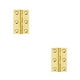thumbnail image 1 of Speravity Bisagras 6 Agujeros de montaje Conector de puerta Herramienta de hardware Cerradura de muebles Bisagra de ventanas sólidas para Ciego/2in/Latón 2Conjunto, 1 of 6