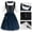 ZA06 Black, variant on TAIAOJING Womens Dress Plus Size German Square Neck Apron Oktoberfest Girl Dresses Vestido De Mujer