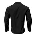 thumbnail image 4 of Fashion Long Sleeve Shirts for Mens Plus Size d Top Solid Color Casual Loose Cardigan Lapel Shirt d Lapel Top/shirt Save to 65% Off!, 4 of 7