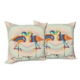 thumbnail image 6 of Ambesonne Flamingo Throw Pillow Cover 2 Pack, Valentines Funky Birds, 16", Multicolor, 6 of 6