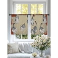 thumbnail image 4 of Cute Cat Sheer Curtains 45 Inch Length 2 Panels for Living Room, Burnt Orange Beige Vintage Animal Voile Kitchen Curtain Set, Luxury Privacy Drapes Window Treatment for Bedroom, 4 of 7