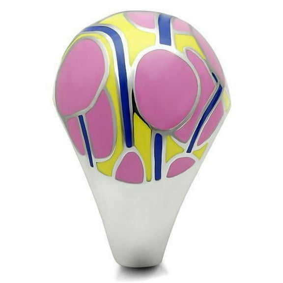 High polished (no plating) Stainless Steel Ring with No Stone for Women No Stone Stone Color Style TK250 Size 10