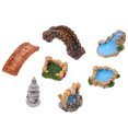 thumbnail image 1 of 7 Pcs Adorables Mini Ponts Paysage Herbe Ornement Rétro Accessoires de Décoration (Style Mixte), 1 of 6
