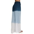 thumbnail image 3 of Womens Pants Boho Dipped Tie Dye Wide Leg Palazzo Lounge Pants Beachwear, Navy TD, Size: L/XL, 3 of 4