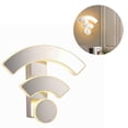 thumbnail image 3 of Luz De Pared Led Moderna Forma Wifi Diseño Novedoso Lámpara De Pared De Acrílico Luz Cálida Decoración De La Habitación Apliques De Luz Para Dormitorio Sala De Estudio Baño Advancent HA016160-00, 3 of 7