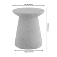 thumbnail image 5 of Hollie 18" Minimalist Modern Drum Accent Table Pedestal, Gray Terrazzo Finish, 5 of 7