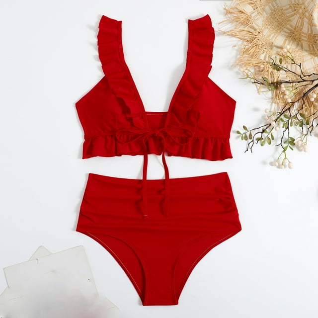 Trajes de baño para mujer, Trajes de baño para mujer, Traje de baño de mujer de nueva moda con abertura, Traje de baño bikini casual para mujer
