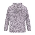 thumbnail image 5 of Men's Leopard Print Hoodie, Trendy Long Sleeve Drawstring Hooded Sweatshirt , Loose Fit Streetwear Pullover with Pocket Purple XL, 5 of 6