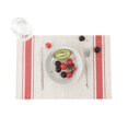thumbnail image 1 of Pvc Sets de Table à Manger Set de Table Imperméable Résistant à la Chaleur Élégant Motif Rayé Idéal pour la Maison Cuisine Sets de Table Étanches, 1 of 8