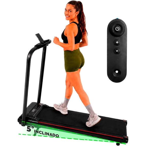 Caminadora Eléctrica Portátil con Inclinación para Ejercicio en Casa, Walking Pad con Asa Compacta para Escritorio, para Correr o Caminar, 2HP, 220V, 104x55x95 cm | Mastery Brand