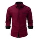 thumbnail image 1 of Blusa y camisa de manga larga con cuello vuelto para hombre, blusa informal de moda con cuello vuelto, camisa transpirable de manga larga, blusa para hombre, 1 of 8