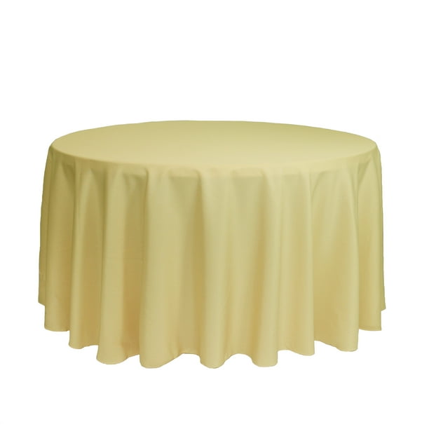 Your Chair Covers 120 Inch Round Polyester Tablecloth Pastel Yellow Com 120 Inch Round Polyester Tablecloth, 120 Inch Round Table Cloth