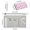 thumbnail image 2 of JIALIOU Nylon Trifold Card Wallet with ID Window Zipper Pocket for Men Women Teen Cherry on Plaid, 2 of 6