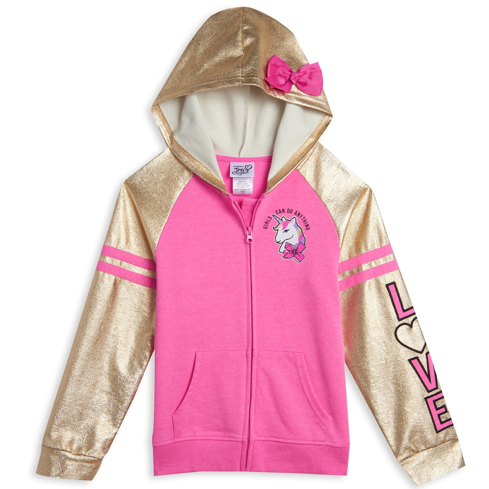 JoJo Siwa Little Girls Zip Up Hoodie Blue 6