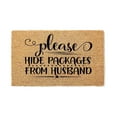 thumbnail image 1 of Please Hide Packages from Husband Funny Coir Doormat, 1 of 3