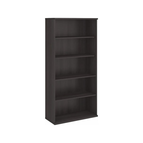 Hybrid Tall 5 Shelf Bookcase in Storm Gray - Engineered Wood