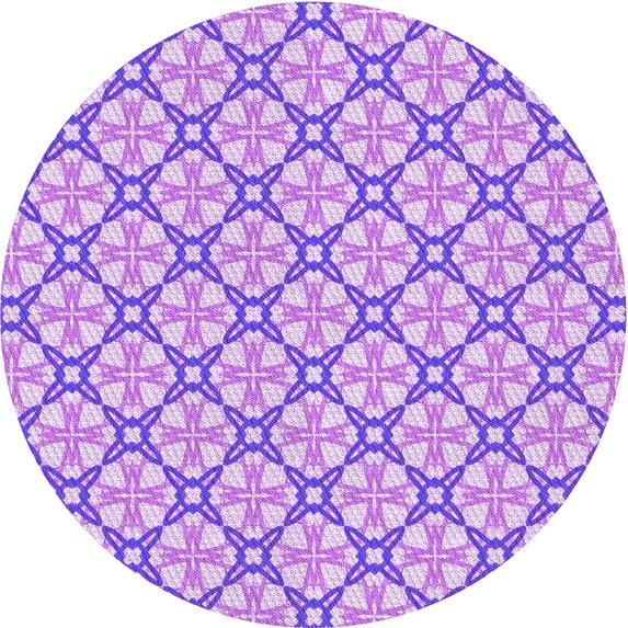 Ahgly Company Indoor Round Patterned Blossom Pink Area Rugs, 3' Round