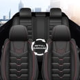 thumbnail image 3 of HQBQBUG Car Seat Covers for Toyota RAV4 2013-2026 Waterproof Leather Car Seat Protector,Premuim No-slip Easy to Install Black,Full Sets(5 Seats), 3 of 7