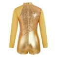 thumbnail image 2 of iiniim Girls Sparkling Metallic Leotards Gymnastics Ballet Jazz Latin Dance Jumpsuit A Gold 8, 2 of 7