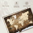 thumbnail image 6 of Elephant Stock Vintage Map On Wood Wall Art - Horizontal Canvas Wall Art - Living Room Wall Decor - Map Canvas - Brown And Beige Decor - 12" x 8", 6 of 8