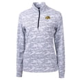 thumbnail image 2 of Women's Cutter & Buck Charcoal Bowie State Bulldogs Traverse Camo Quarter-Zip Pullover Top, 2 of 3