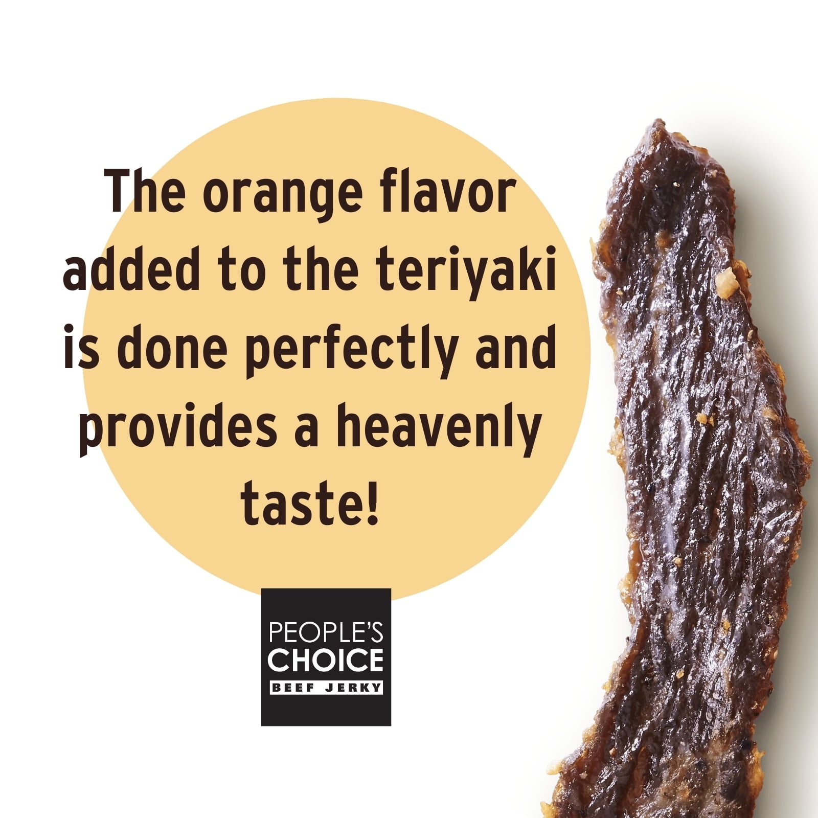People's Choice Beef Jerky - Tasting Kitchen - Orange Honey Teriyaki - Sweet Jerky - 1 Pound - 1 Bag