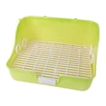 thumbnail image 3 of Caja de arena para conejos, orinal de interior, entrenador, esquina, ropa de cama para mascotas pequeñas, caja de arena para amarillo, 3 of 9