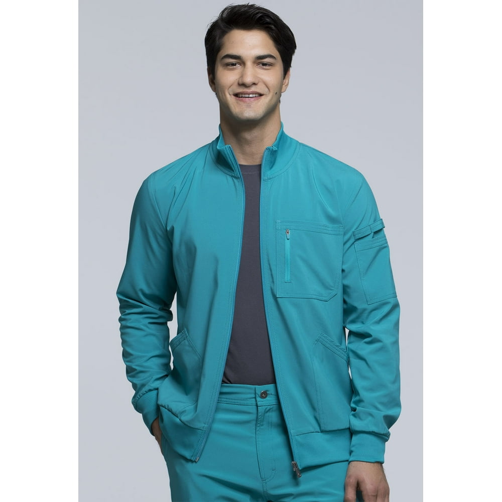 Cherokee Cherokee Infinity Scrubs Jacket for Men Zip Front CK305A, S