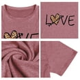 thumbnail image 4 of XCHQRTI Women's Love Heart T Shirts Leopard Printed Valentine's Day Tees Short Sleeve Plus Size Tops, 4 of 5