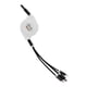 thumbnail image 2 of Cable retráctil USB, 3 en 1 cable USB USB, adaptador de cable de carga múltiple, diseño aerodinámico, 2 of 9