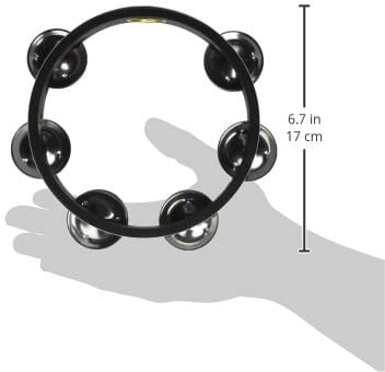 REMO Tambourine, Headless, 6 Diameter, 6 Pairs Jingles x 1 Row, QUADURA White
