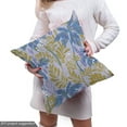 thumbnail image 5 of Ambesonne Tropical Fabric by the Yard Upholstery, Flowers Leaves Silhouette, 5 Yards, Pale Ceil Blue and Dark Khaki, 5 of 5