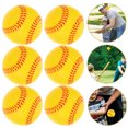 thumbnail image 1 of HEALEEP 8Pcs Baseball Training Balls Yellow PU Sponge for Outdoor Training Practice, 1 of 8