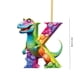 thumbnail image 2 of Colgante de dinosaurio con la letra D, decoración navideña, colgante de dinosaurio con la letra D, estilo adorable, decoración festiva para el hogar, regalo único, marco de metal.,Wsvlmg, 2 of 9