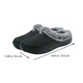 thumbnail image 3 of EeaseMX 1 par de pantuflas clásicas tipo zueco con forro, cálidas y suaves, sin cordones (negras), 3 of 7
