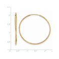thumbnail image 3 of 10K Yellow Gold Earring Endless Women'S 42 mm Polished Tube Hoop Earrings, 3 of 3