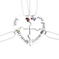 thumbnail image 2 of YYKihy Best Friends Forever And Ever Necklace With Broken Heart Charm Pendant Set Necklace Four Piece Set, 2 of 8
