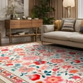 thumbnail image 5 of GUUCHA 6'x9'Area Rugs for Living Room Floral Print Rug Floor Carpet for Bedroom,Beige, 5 of 7